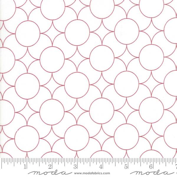 Bilde av Flourish - røde 2,5 cm rundinger på hvit