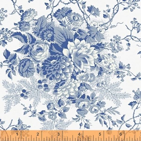 Bilde av Richmond - 15 cm blå blomsterbukett på hvit