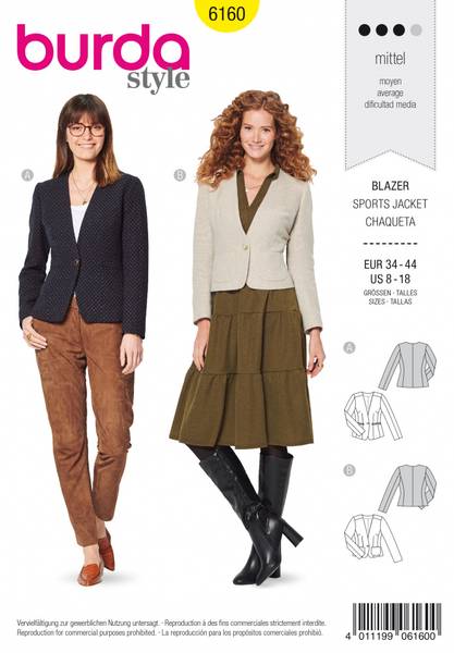 Bilde av 6160 - Burda - blazer/ dressjakke