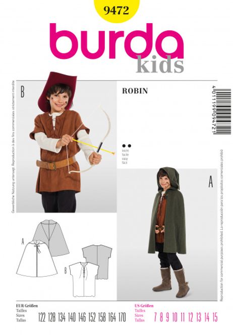 Hovedbilde 9472 - Burda - Robin kostyme