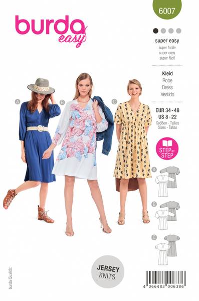 Bilde av 6007 - Burda - kjole i jersey