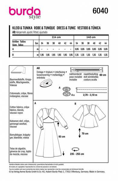 Bilde av 6040 - Burda - kjole & tunika