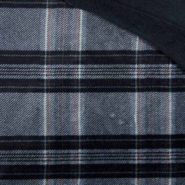 Bilde av Luksusfleece - 8 cm marine-offwhite ruter