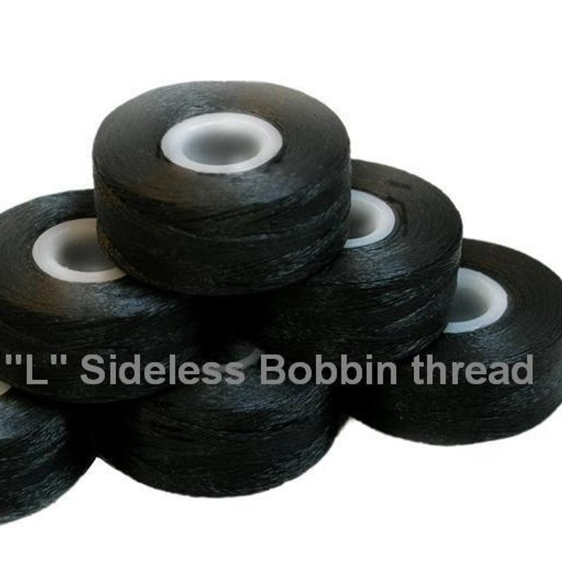 144 st L-style undertråd, polyester, sort