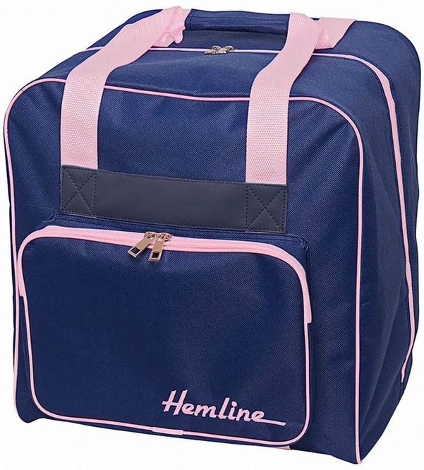 Hovedbilde Overlockveske, Hemline, mørkblå/rosa