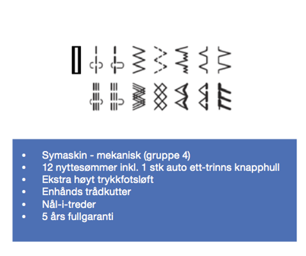 Bilde av KAMPANJE! Janome Idun (920) symaskin m bonuspakke