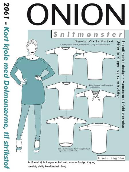 Bilde av Onion 2061 - kort kjole med dolman-ermer til stretchstoff