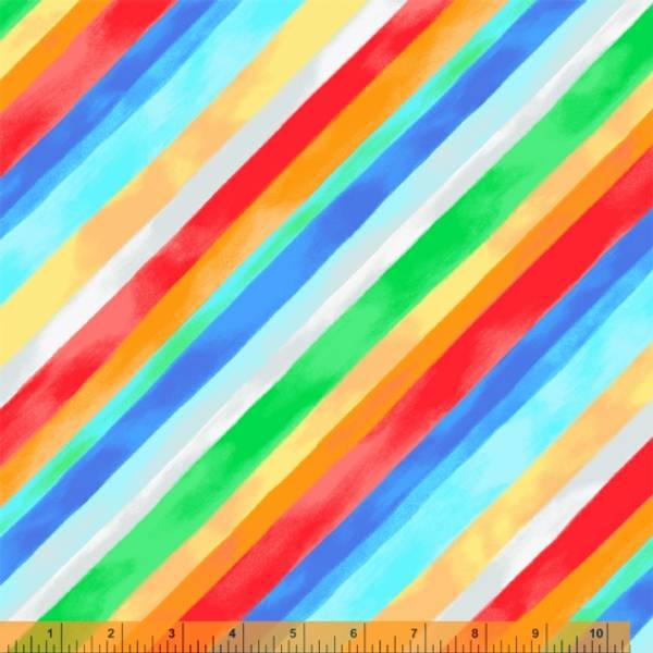 Bilde av Rainbow stripe QuiltBack 108in - 1-2 cm striper