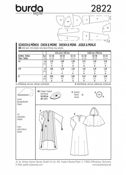 Bilde av 2822 - Burda - kostyme, karneval