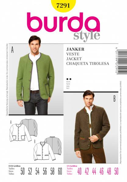 Bilde av 7291 - Burda - Jakke, Tirolerjakke