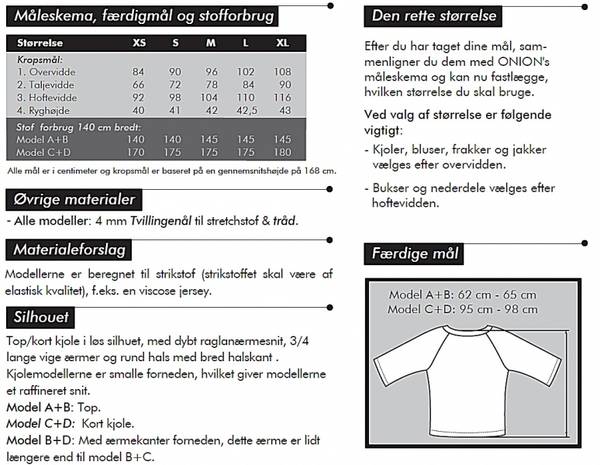 Bilde av Onion 2066 - Top/kjole m. raglanarm til stretchstoff