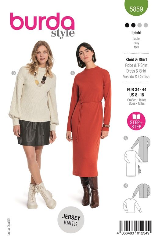 5859 - Burda - Kjole & overdel