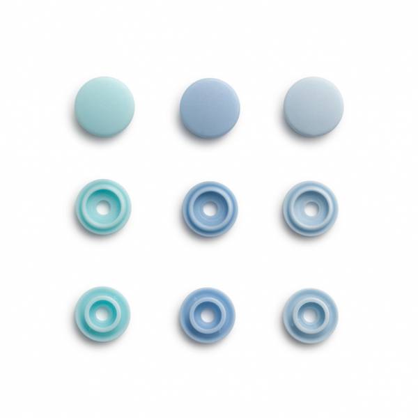 Bilde av Prym Love Plasttrykknapper 9 mm - lysblå-aqua