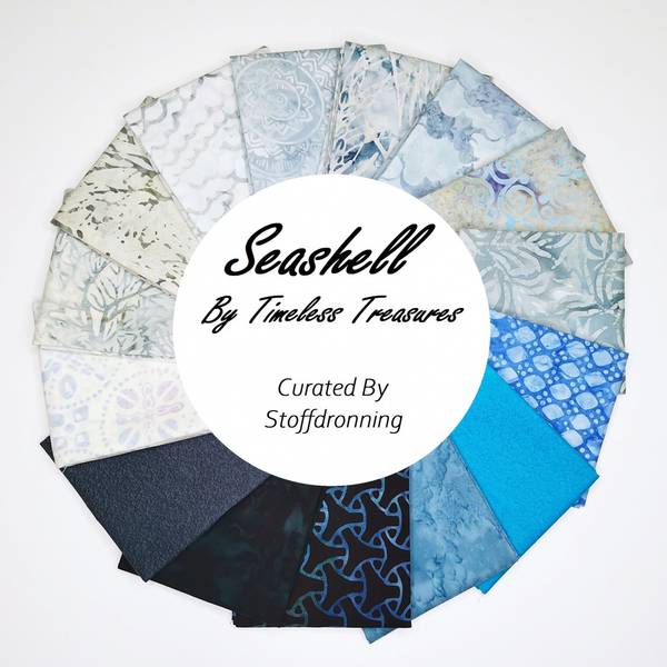 Bilde av Seashell - stoffpakke, 30x55cm, 15st.