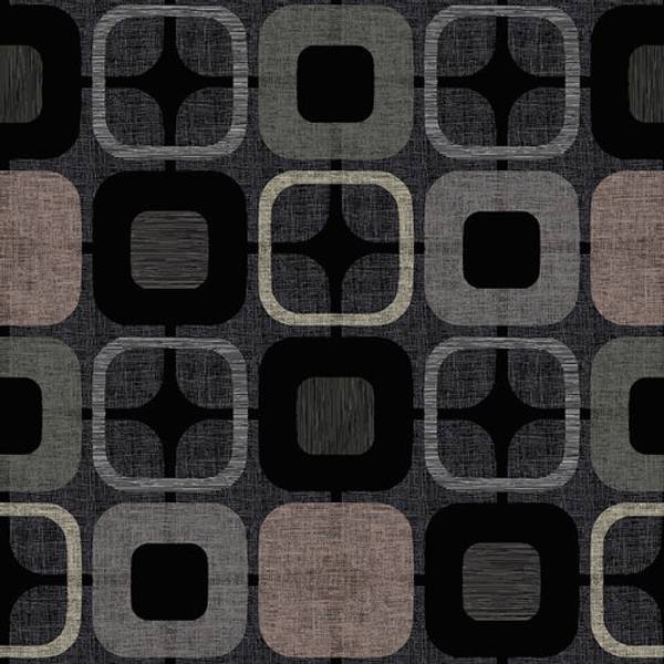Bilde av Geo-Square 108in Quilt Back - 8 cm ruter - grå-sort