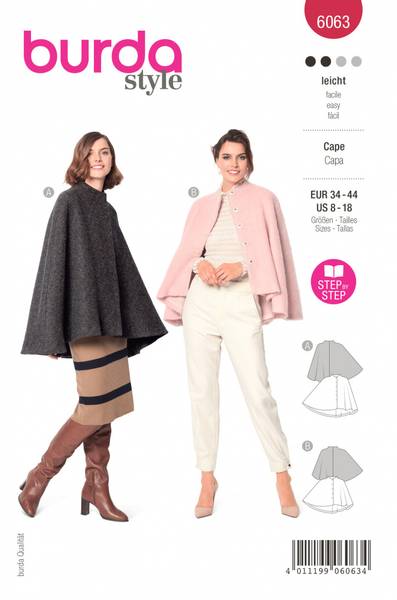 Bilde av 6063 - Burda - poncho/jakke