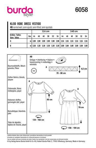 Bilde av 6058 - Burda - kjole