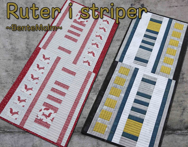 Bente Malm 235 - Ruter i striper - løper