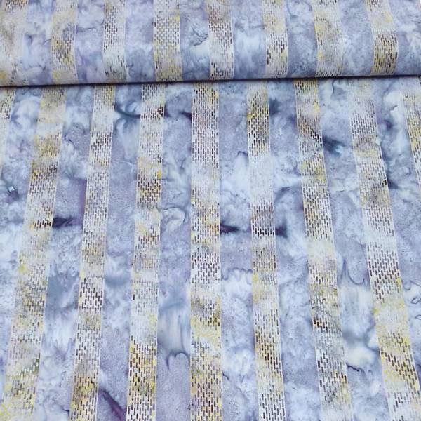 Bilde av Batikk - 3 ,5 cm striper - lys lime/lys lilla