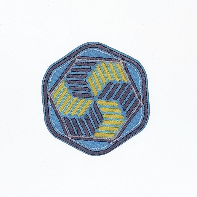 Hovedbilde Symerke m lim - Hexagon, lysblå