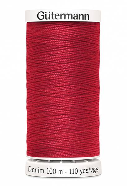 Bilde av Denim - proff tråd - 100 m, dyp rød, fv. 4495