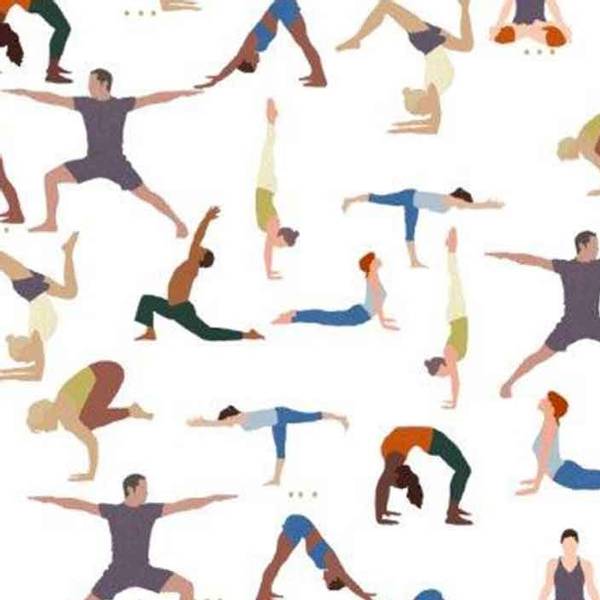 Bilde av 45 cm Namaste - Yoga - 4-7 cm figurer på ecru
