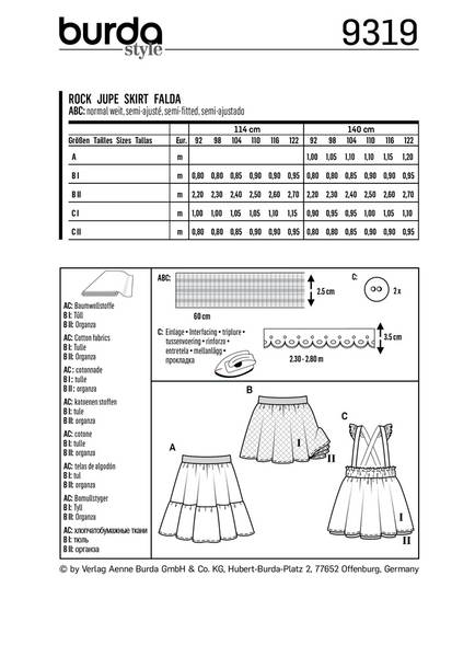Bilde av 9319 - Burda - Skjørt