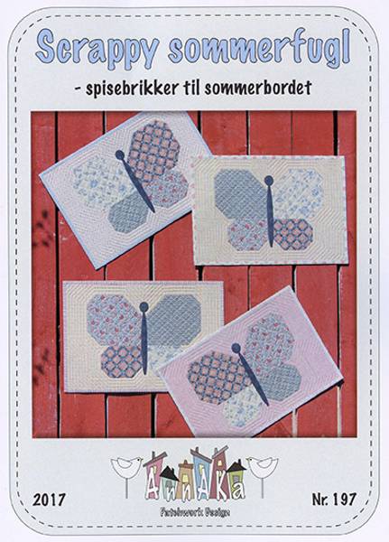 Bilde av AnnAKa 197 - Scrappy sommerfugl - spisebrikker