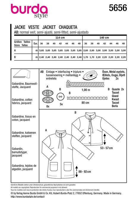 Hovedbilde 5656 - Burda - anorakk