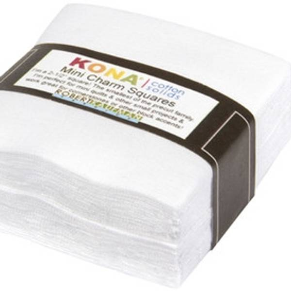 Bilde av Mini Charm - Kona Cotton White - hvit, 84 stk.