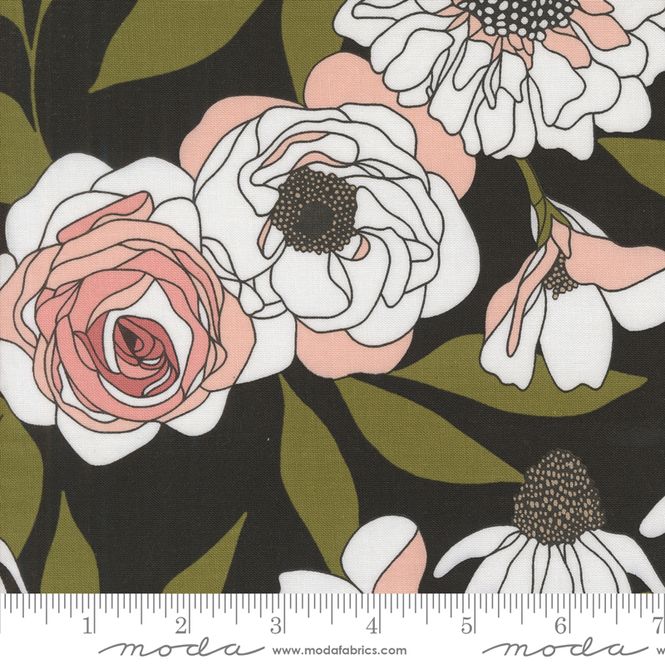 Hovedbilde Botany - hvit-rosa nyperose på sort