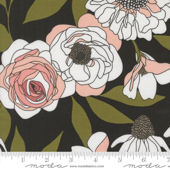Hovedbilde Botany - hvit-rosa nyperose på sort