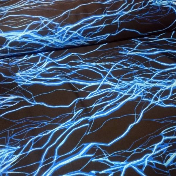 Bilde av Lycra Neon - blå lynnedslag på sort
