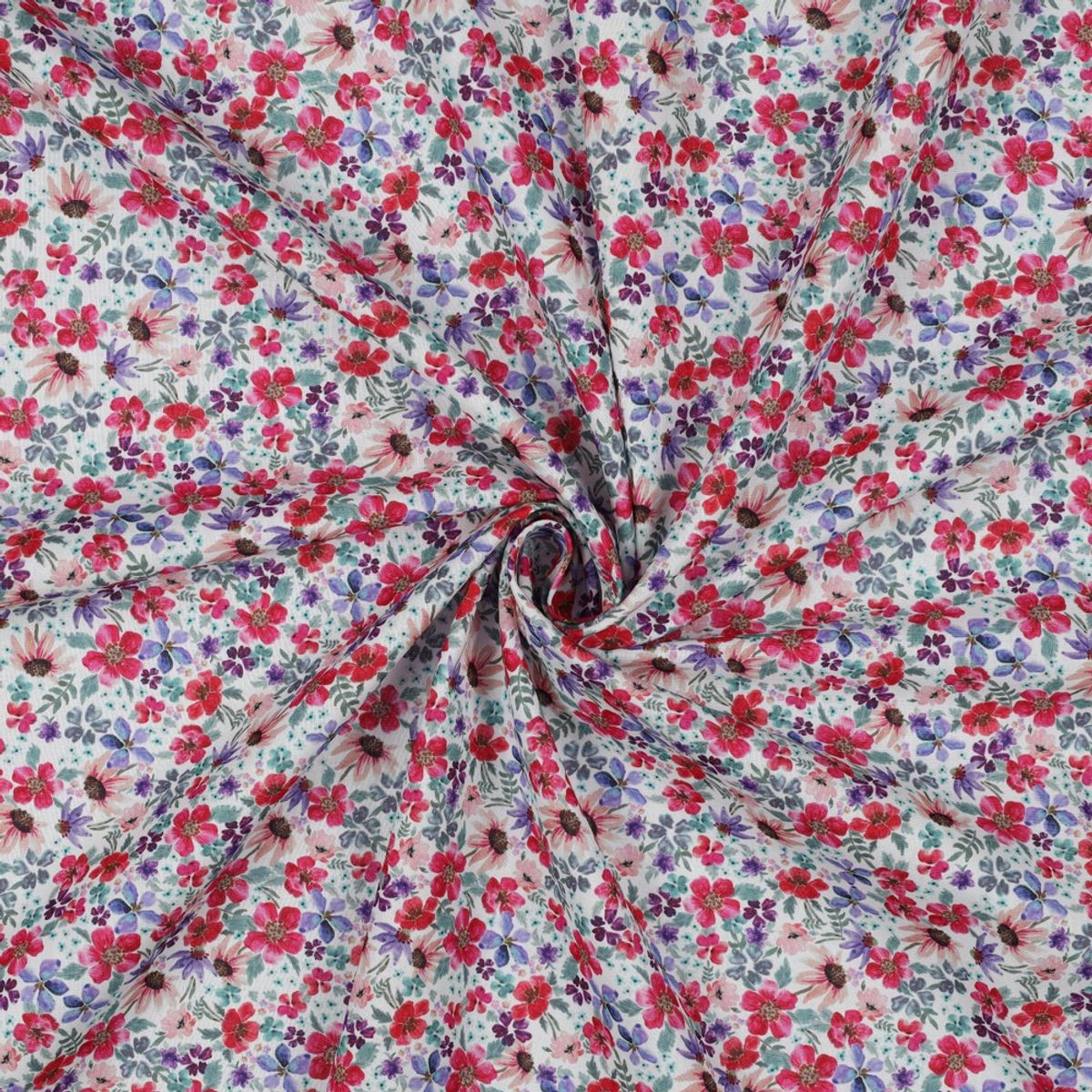 Bomullspoplin - blomster C3