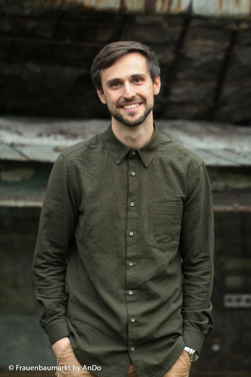 Flanell. melert - mørkblå