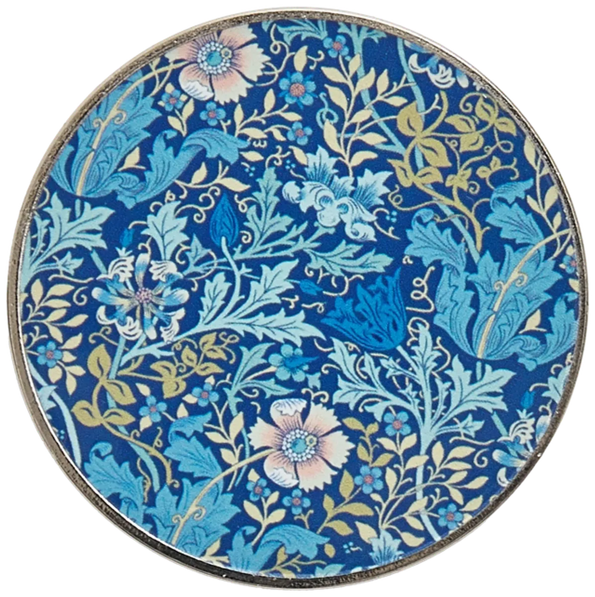 Mønstervekter - metall, 2 st. - blå blomsterdesign
