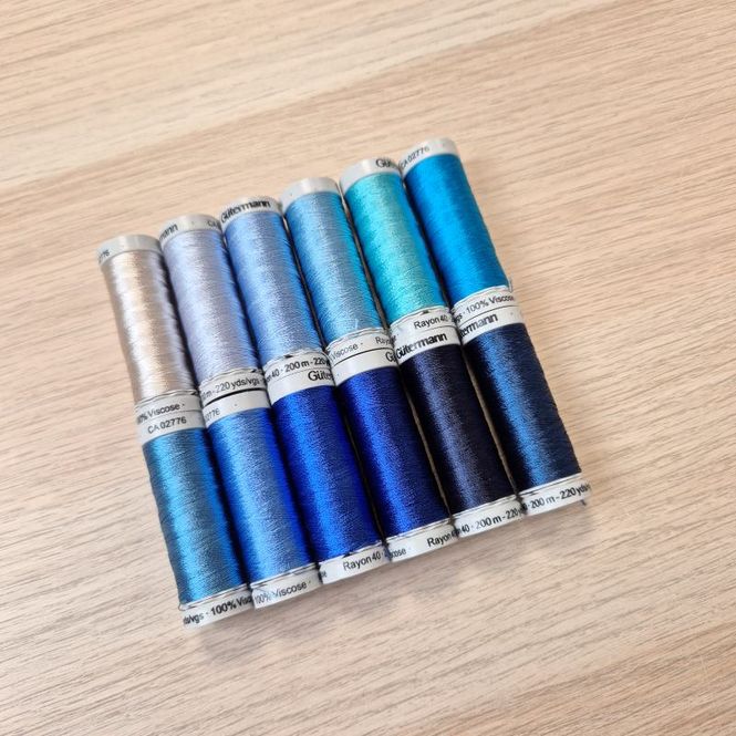 Hovedbilde Trådpakke Sulky Rayon40 - Blå horisont - 12 x 200 m