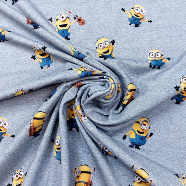 Bilde av Bomullsjersey - minions på grå