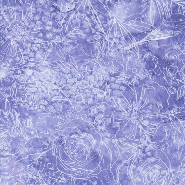 Bilde av Chickadee - lyslilla m blomstertegning
