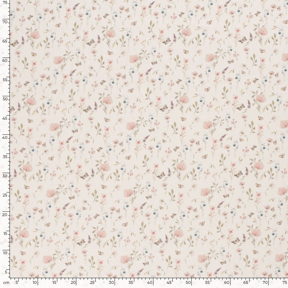 Ribbjersey - blomster & sommerfugl