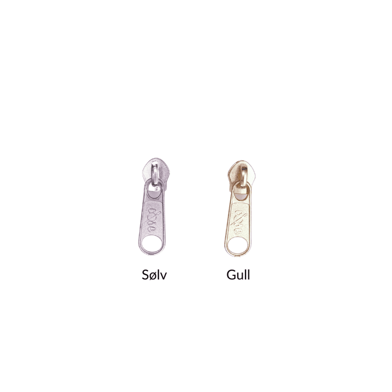 Glidere, non-lock, metallic til 6 mm glidelås 