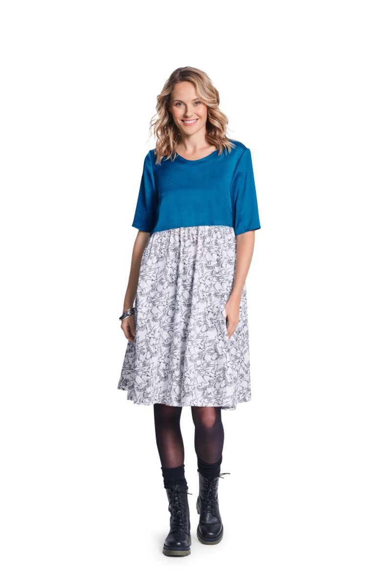5795 - Burda - kjole & bluse m/ rynkekappe