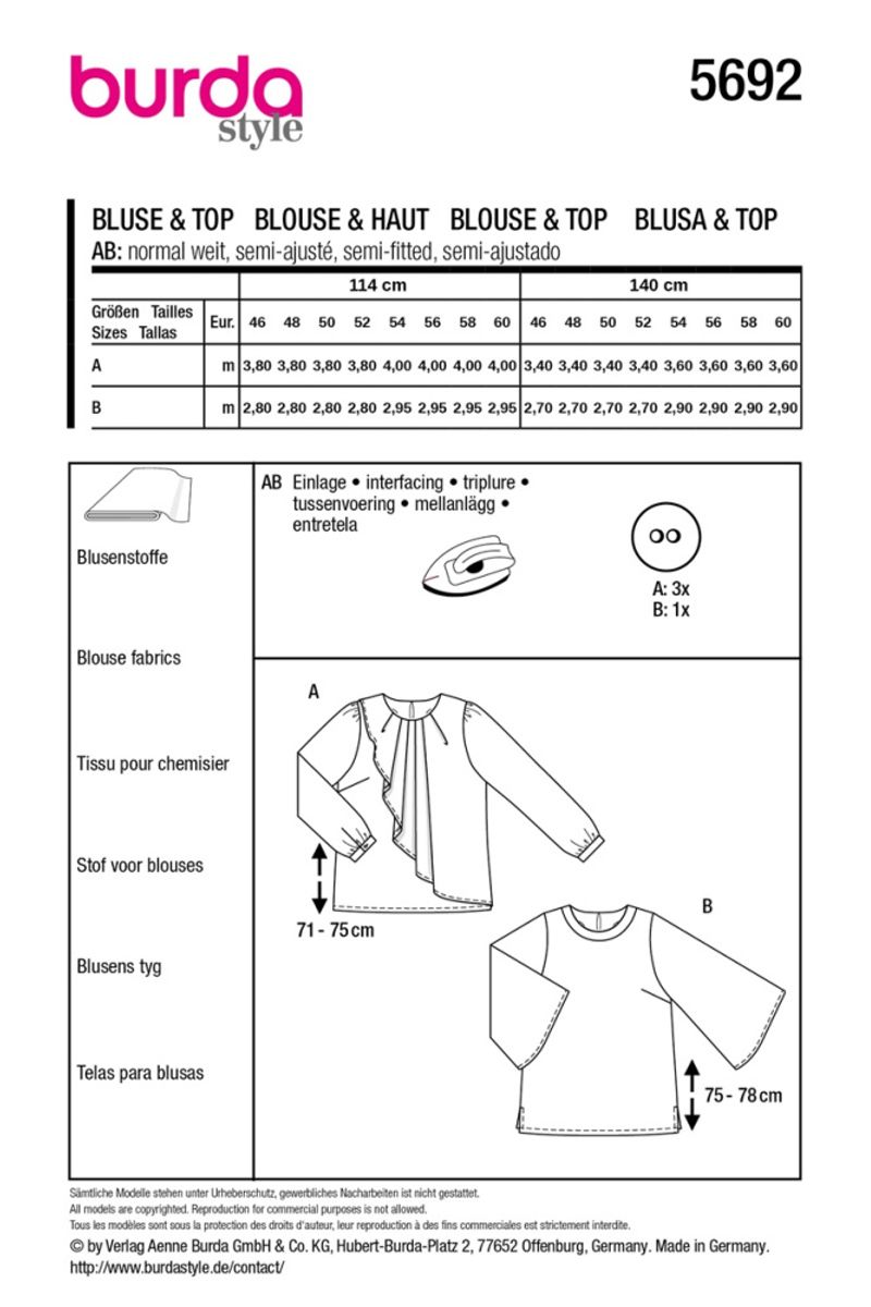 5692 - Burda - bluse
