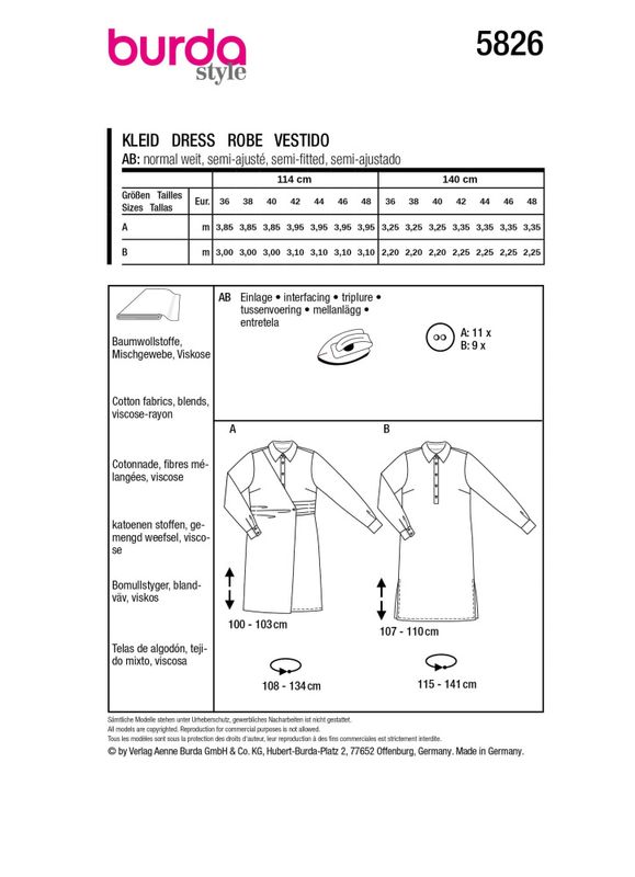 5826 - Burda - Kjole 