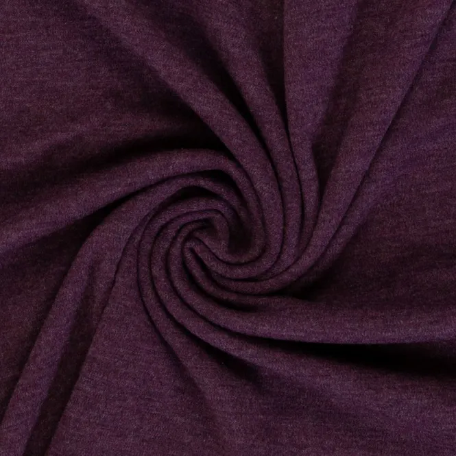 Hovedbilde Merinoull jersey - aubergine melert, fv. 1938