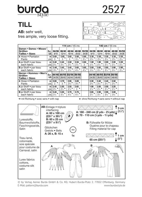 Hovedbilde 2527 - Burda - kostyme, karneval