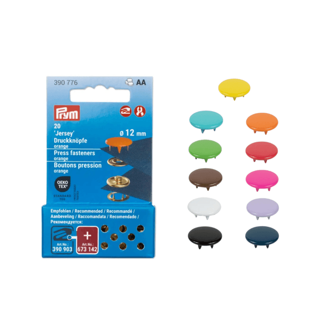 Hovedbilde Jersey-trykknapper, 12 mm, kappe - refill