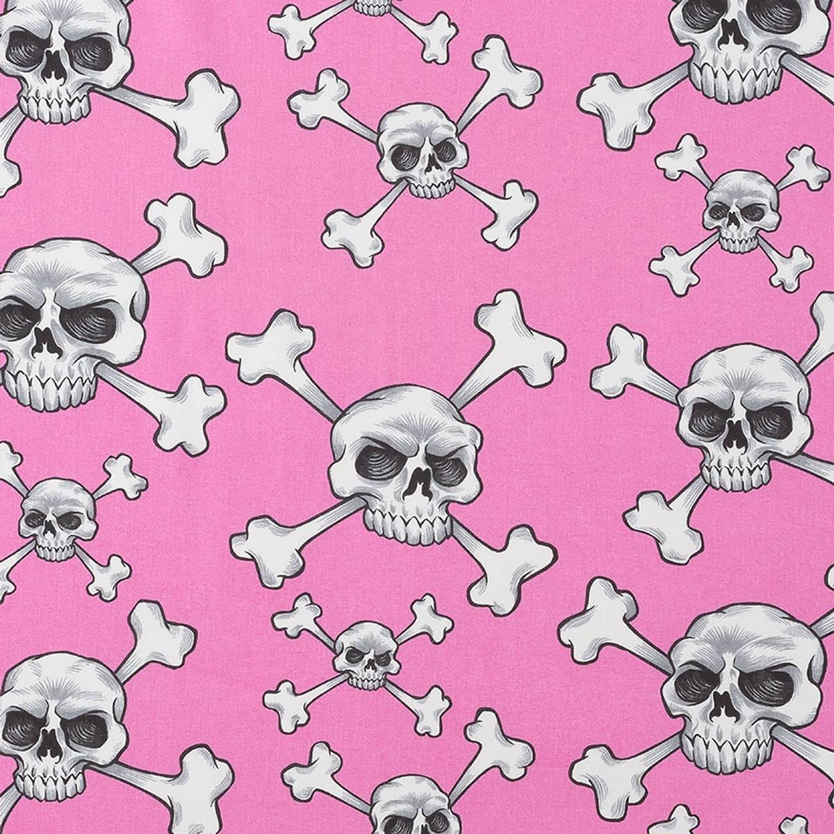 Skull and Bones - 7-12 cm hodeskaller på rosa