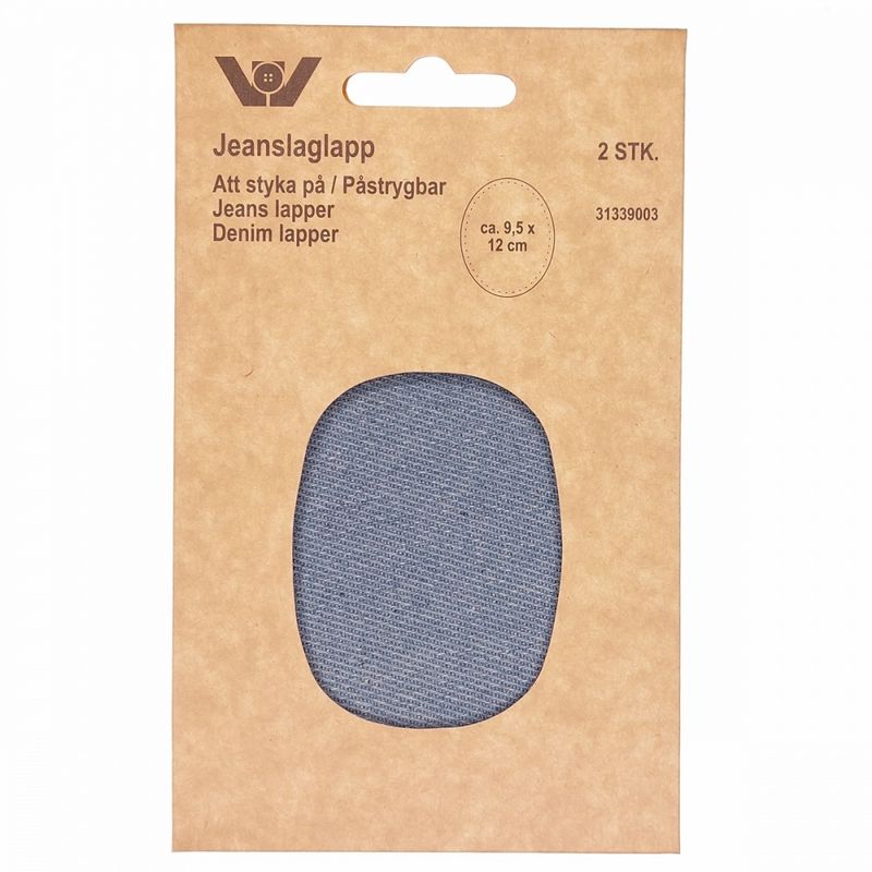Reparaturlapper - dongeri - lysblå