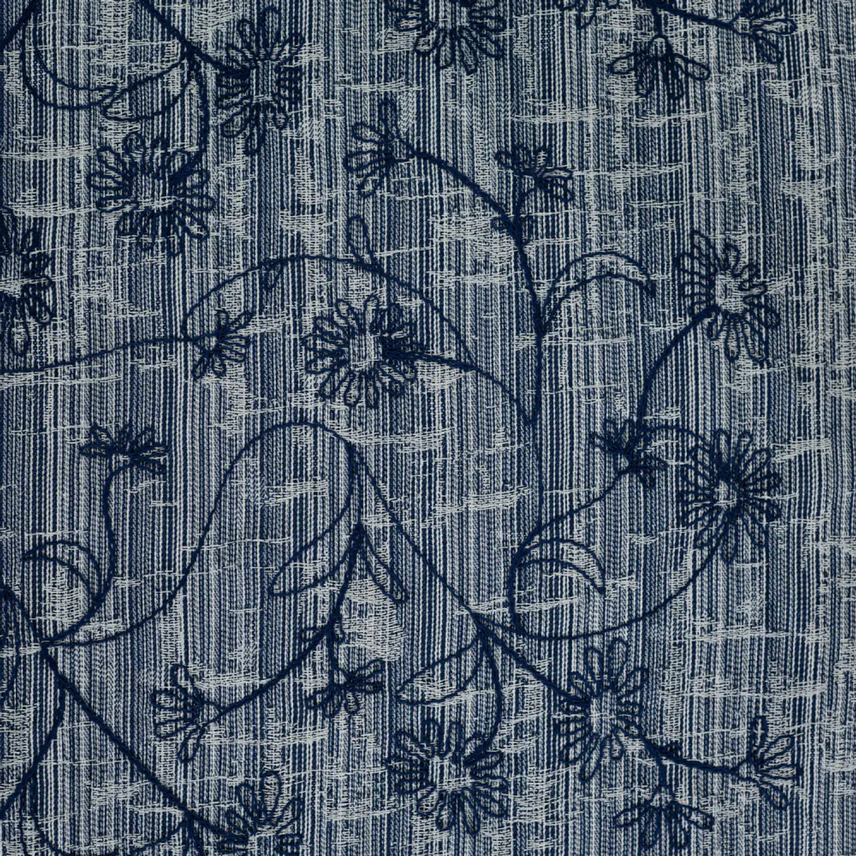 Jacquard, dongeri - broderte blomster